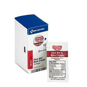 First Aid Only SmartCompliance First Aid Burn Cream, 10/Box (FAE-7011)