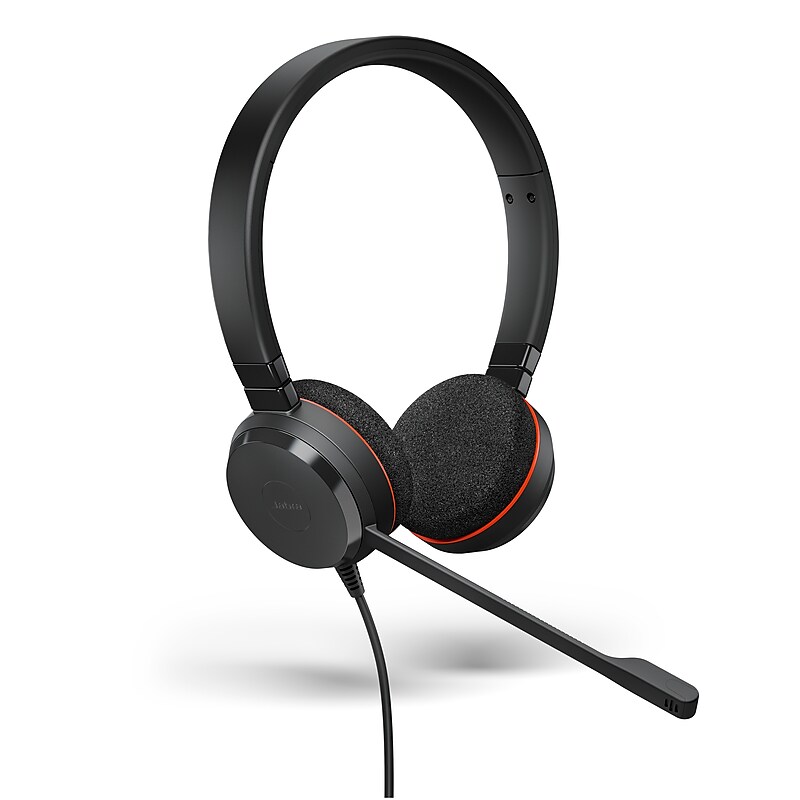 jabra Evolve 20 MS Noise Canceling Stereo On Ear Computer Headset, USB-A, MS Certified (4999-823-109) image 1