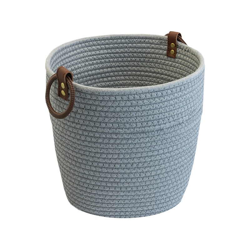 Martha Stewart Fabric Basket with Handles, Gray (MS111H) image 1