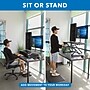 Mount-It! 35"W Electric Adjustable Standing Desk Converter with Dual Monitor Mount and USB Charging Port, Black (MI-8053)~#|#~2375F6EC-A52F-47DE-A0A02B3322D34751_sc7