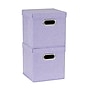 Household Essentials Medium Stackable Folding Fabric Storage Bin, 11" x 11.4"x 11.4", 24.75 Qt., Purple, 2/Pack (814-1)~#|#~23770FDF-85B1-4EC6-8D6F50A75A9B96B1_sc7