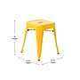 Flash Furniture Kai Industrial Iron Table Height Stackable Restaurant Stool without Back, Yellow, 4-Pieces/Pack (ETBT350318YL)~#|#~237772C4-9EB5-4E27-A07D17C90E4E8D34_sc7