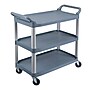 Luxor 3-Shelf Serving Cart, Gray/Aluminum (SC13-G)~#|#~23788712-EB21-4584-A9645F83A4D10F06_sc7