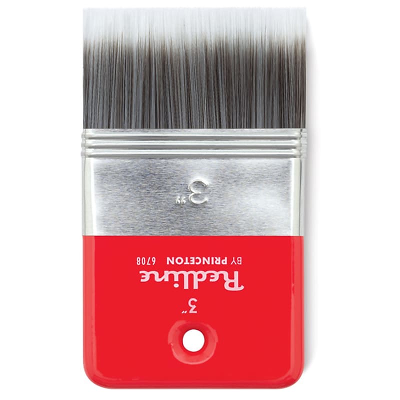 Princeton Redline Mixed Media Synthetic Flat Brush, Red (PBXPM6708) image 1