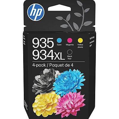HP 934XL/935 Black High Yield and Cyan/Magenta/Yellow Standard Yield Ink Cartridge, 4/Pack (N9H66FN#140) Sansujyuku sansujyuku.com