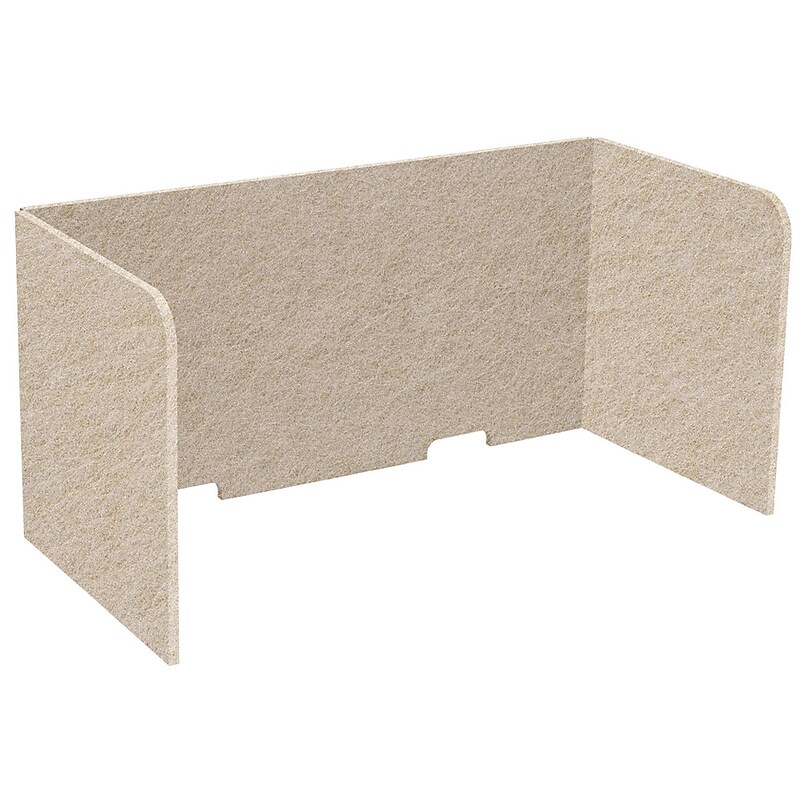 Versare SoundSorb Foldable Fabric Freestanding Privacy Panel, 24"H x 48"W, Beige (DS7826103-1) image 1