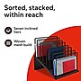 TRU RED™ 7-Compartment Metal Mesh File Organizer,  Matte Black (TR57559)~#|#~23899C59-64F3-4896-AB6BE55140AE702D_sc7