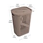 Mind Reader 15.85-Gallon Slim Laundry Hamper with Lid, Plastic, Tan, 2/Set (2HBIN60-BRNM)~#|#~238C8EAD-37B1-426E-96753AD2614BD7C8_sc7