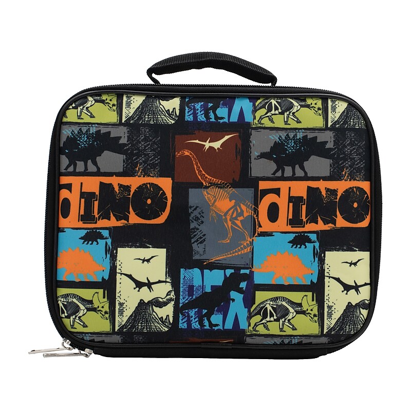 Accessory Innovations Kids' Dinosaur Insulated Lunch Box, Multicolor (B24GC58198-ST) image 1