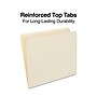 Staples 30% Recycled Reinforced File Folders, Single Tab, Letter Size, Manila, 100/Box (ST508820/508820)~#|#~2393378A-A9B3-4D5E-AFD0DAE3A8E9D8E3_sc7