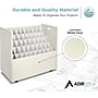 AdirOffice 50-Slot Mobile Roll File, 28.5"H x 30"W x 15.75"D, White (626-WHI-2PK)~#|#~2399B5FE-FA36-4072-B7BC4607D18DA7F3_sc7