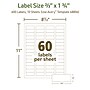 Avery EcoFriendly Return Address Labels, Matte White, 2/3" x 1-3/4", Laser/Inkjet, 60 Labels/Sheet, 600 Labels Total (48806)~#|#~239B36F4-3104-4755-8B9ED7422A46F8E8_sc7