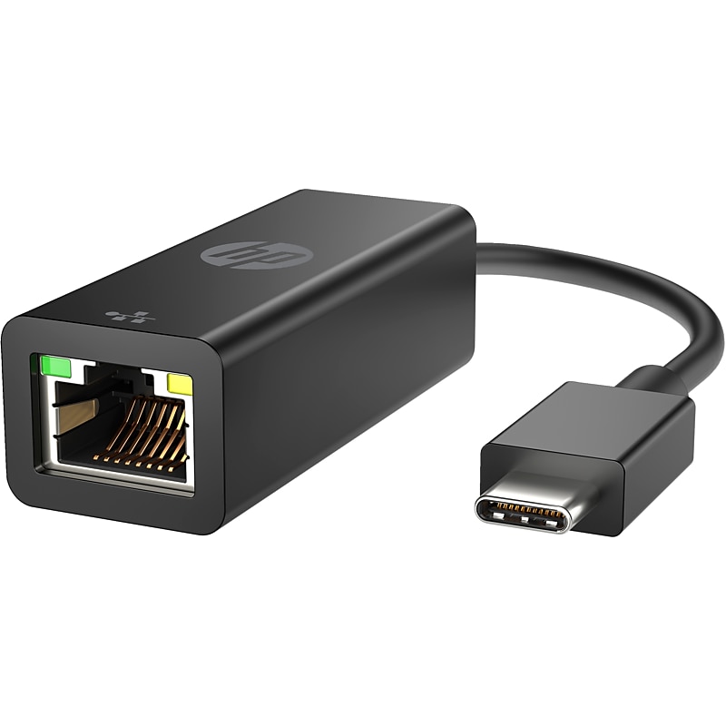 HP USB-C to RJ-45  Adapter, Female to Male, Black  (4Z527AA) image 1