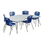 Correll Kidney Shaped Activity Table Set, 72" x 48", Height Adjustable, Gray Granite (AP1-A4872TFKID-15-14-37-6-18)~#|#~239D6F48-414E-4B8B-8DCFB9C35F825EC4_sc7