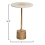 Storied Home Luxe Aluminum and Marble Martini Table, Gold (DF2492)~#|#~239F936D-CD4E-4376-A3A7DD76B11CE0C3_sc7