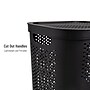 Mind Reader 15.85-Gallon Slim Laundry Hamper with Lid, Plastic, Black (HBIN60-BLK)~#|#~23A0E1C3-575B-430E-984E087FE4B405E4_sc7