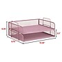 Staples Metal Mesh Side Loading Stackable Letter Tray, Letter Size, Dusty Pink, 2/Pack (ST63838)~#|#~23A52F01-3D32-48CB-9FE0601BCC69641E_sc7