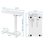 Mount-It! Foldable Rolling Overbed Table, 26.75"W, White (MI-8046)~#|#~23A9B860-DBEC-43D0-865B69EEEA2AE289_sc7