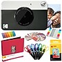 Kodak Printomatic Instant Print Camera, Black, Photo Paper, 20 Sheets & Accessories Art Bundle~#|#~23AF1B43-6953-4A73-BC198350869E535E_sc7