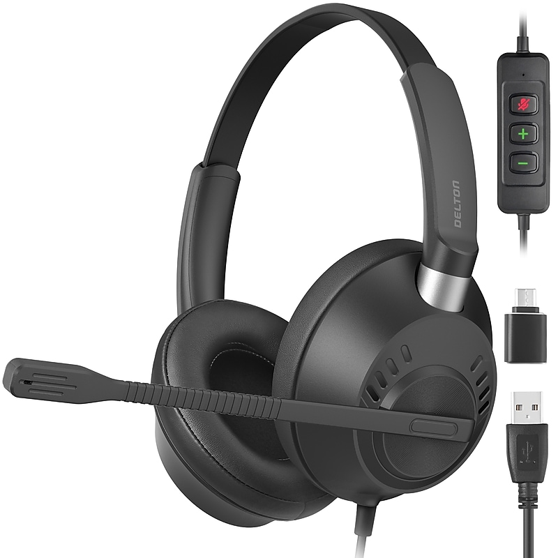 Delton 42Y Noise-Canceling Stereo Over-the-Ear Headset, USB Type-A (DWH42YAC) image 1