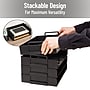 Mind Reader 4-Compartment Stackable Plastic Desk Tray, Black (DANSTACK4-BLK)~#|#~23B25260-BC7E-4B3A-954B1CF7E0DC8565_sc7