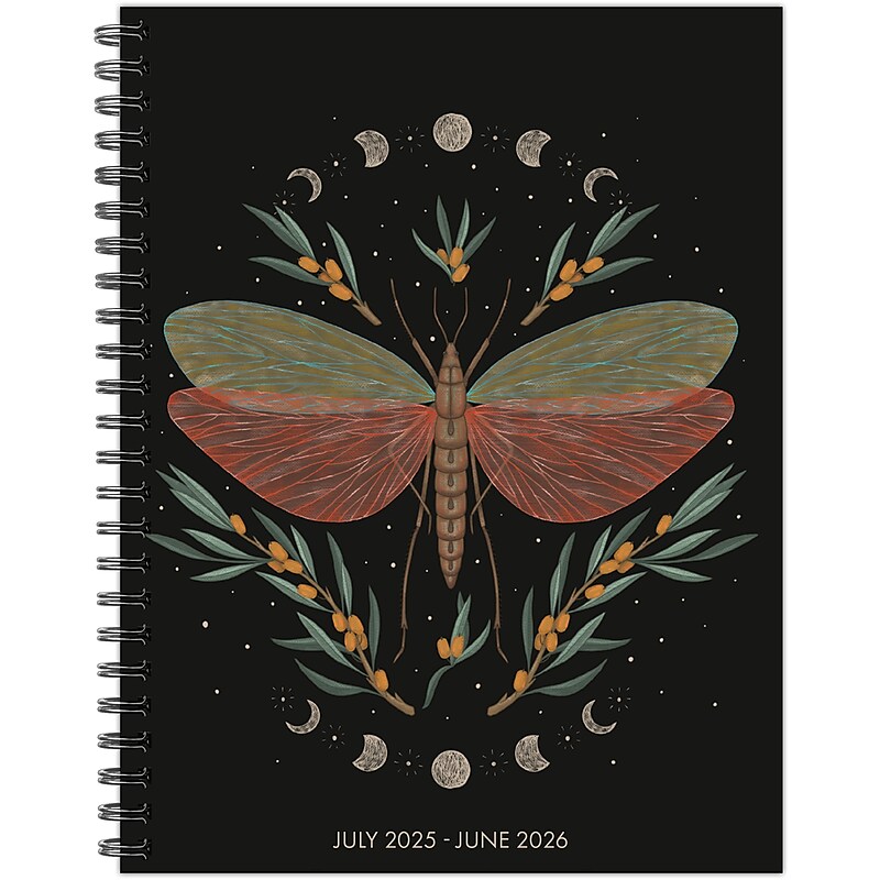 2025-2026 Willow Creek Mystic Butterfly 6.5" x 8.5" Academic Year Weekly & Monthly Planner, Multicolored (56899) image 1