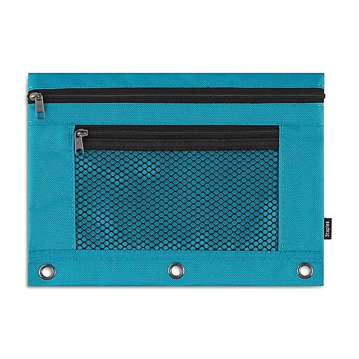 Staples Zipper Pencil Pouches Assorted Colors Each 53276 Staples