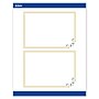 Avery Gold Double Border with Florals Matte Blank Card, White, 20/Pack (S00-DN1)~#|#~23B57BD1-CF7B-42D7-B077CF648D5A2551_sc7