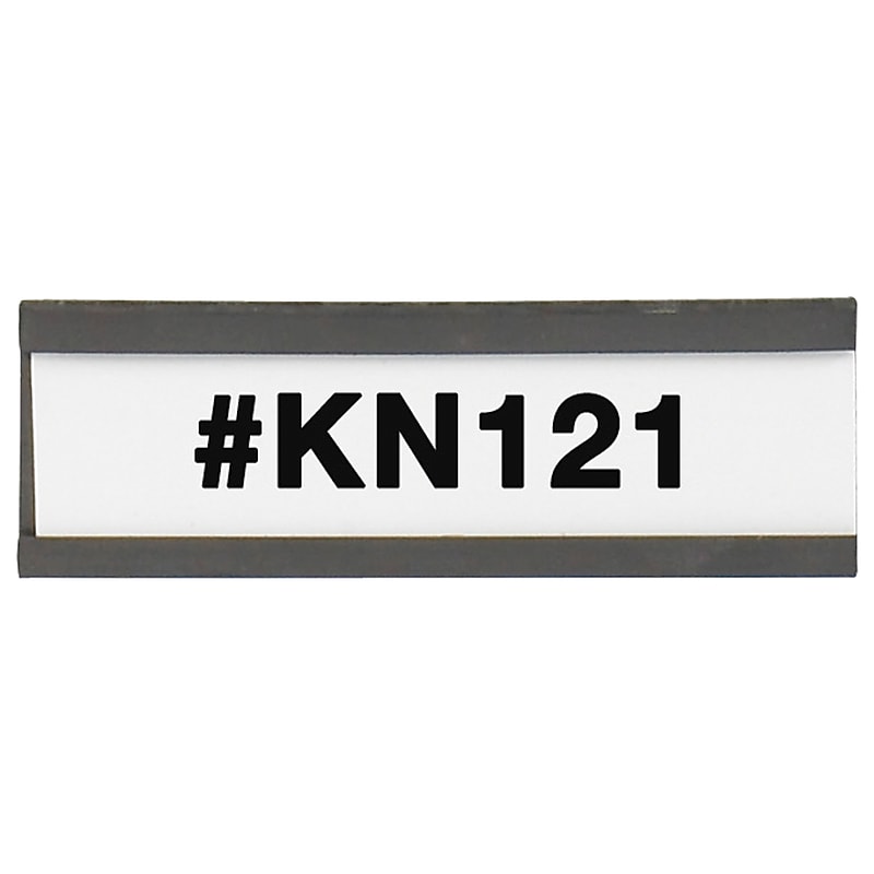 Magnetic "C" Channel Label Holders, 1" x 3", Black, 25/Carton (LH191) image 1