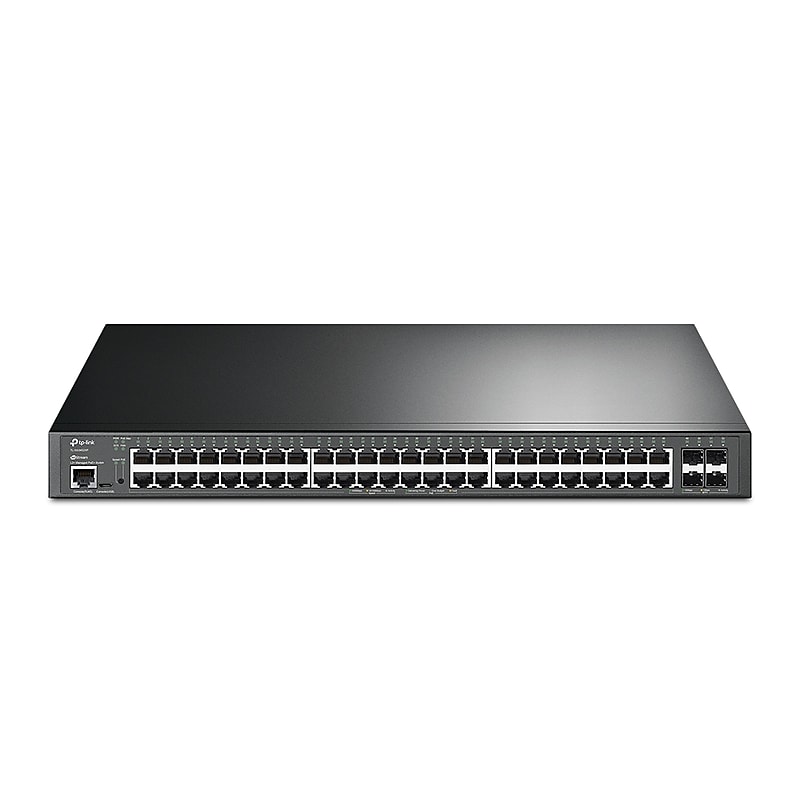 TP-Link JetStream 48-Port Gigabit PoE Managed Switch, 10 Gbps, Black (SG3452XP) image 1