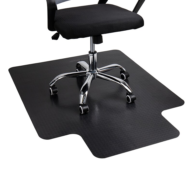 Mind Reader Hard Floor Chair Mat with Lip, 36" x 48'', Black (OFFCMAT-BLK) image 1