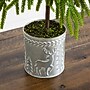 Nearly Natural Artificial Real Touch Down Swept Norfolk Island Pine in Christmas Tin Metal Planter, 20" (T5389)~#|#~23C1F9E5-84B5-4632-9F76E101C7E71DE8_sc7