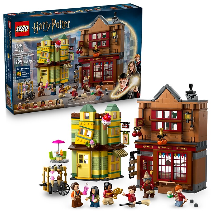 LEGO Harry Potter Quality Quidditch Supplies & Ice Cream Parlour Set, 795 Pieces (76452) image 1