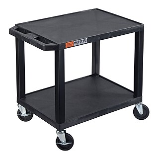 Luxor TUFFY 3-Shelf Multi-Purpose Utility Cart with Electric Power