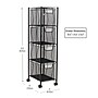 Mind Reader 4-Drawer Mobile Desk Art Supply Organizer with Wheels, Metal, Black (4OPDR-BLK)~#|#~23CFCB9F-35EC-4931-B324AD04475737C8_sc7