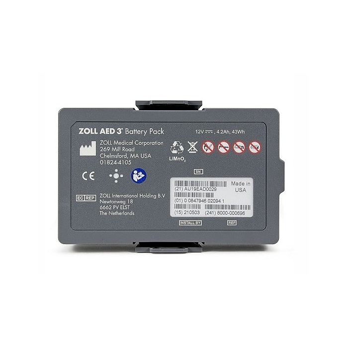 ZOLL Replacement Lithium Battery for AED 3 Defibrillator (8000