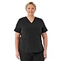 Medline Lex AVE Women's 3-Pocket V-Neck Scrub Top, XL, Black (4802BLKXL)~#|#~23E24C85-91A2-4749-9ADB72FA0A57C21C_sc7