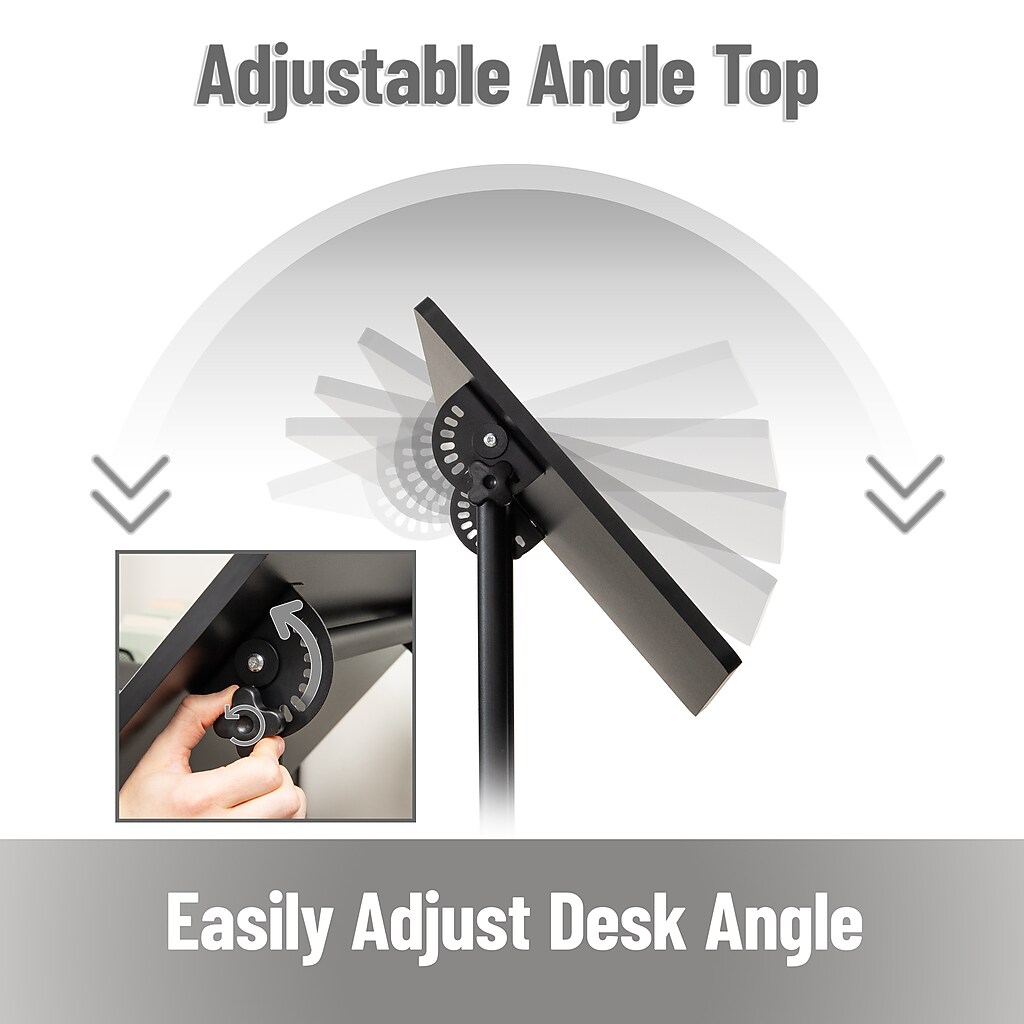 Adjustable angle top feature graphic