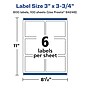 Avery Laser/Inkjet Waterproof Multipurpose Rectangle Labels, 3" x 3.75", White, 600 Labels/Box (94248)~#|#~23EB1E4B-B5E3-4021-BDAC5357AF1FBE10_sc7