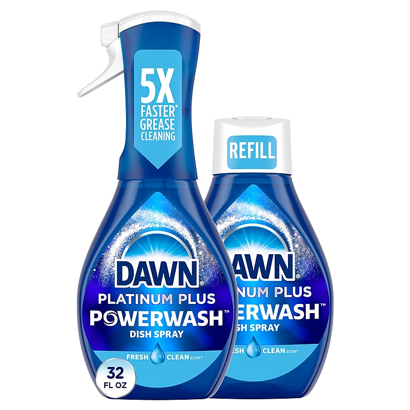 Dawn Ultra Platinum Powerwash Liquid Dish Soap Spray with Refill, Fresh, 16 fl. oz. (31836) image 1