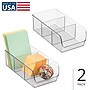 iDESIGN Small Stackable Plastic Storage Bin With Divider, Clear (28312M2)~#|#~23ED61C6-AFE8-4BF2-9DBDDBDF9887CC34_sc7