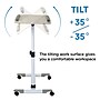 Mount-It! Rolling Height Adjustable Bedside Cart with Lockable Wheels (MI-7946)~#|#~23ED91DB-5531-4FD5-8A9E3848C436F117_sc7