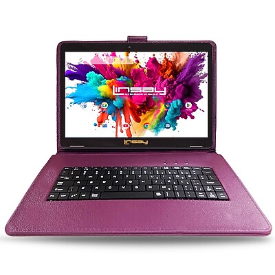 Linsay Octa Core 10.1″ Tablet 128GB Storage Android 15 Tablet with Purple Style Keyboard, Application Pack and Stylus Pen Sansujyuku sansujyuku.com