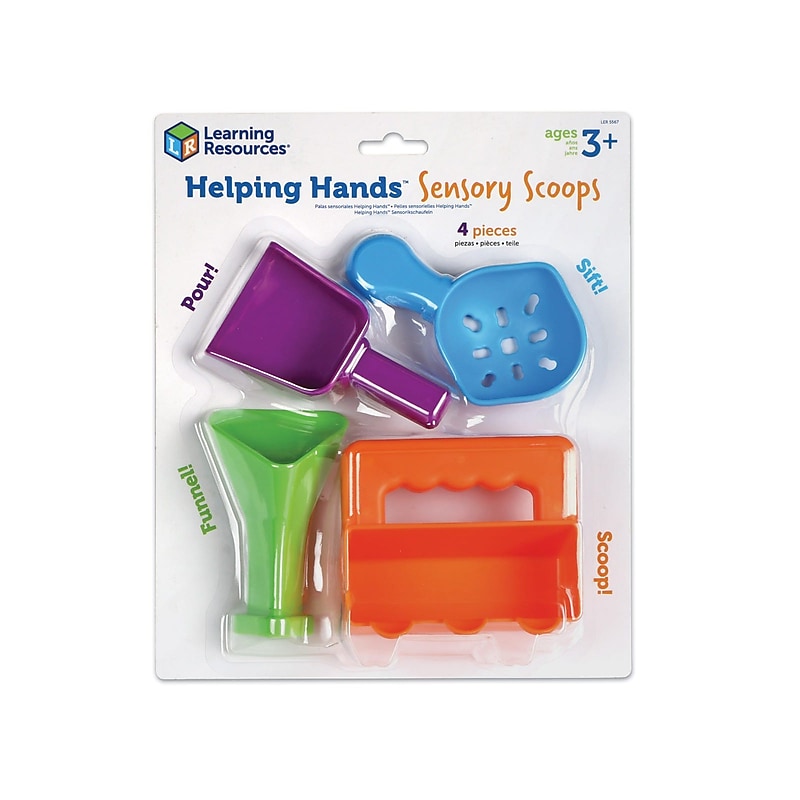 Learning Resources Helping Hands Sensory Scoops, Assorted Colors, 4/Pack (LERa5567) image 1