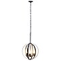 Lalia Home 3-Light 18" Adjustable Globe Hanging Metal and Clear Glass Ceiling LED Pendant, Restoration Bronze (LHP-3010-RZ)~#|#~23FBAE3C-3BE5-4082-BDD66E67D9F088A4_sc7