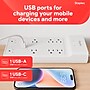 Staples TECH 8-Outlet 2-USB Port Surge Protector, 6', 2100 Joules, White (ST62775)~#|#~240D2255-CFF3-4750-82CDE07855653E3E_sc7
