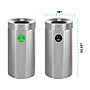 Alpine Industries Dual-Stream Compost/Trash Recycling Station, 54-Gallon, Stainless Steel (ALP475-27-CO-T)~#|#~240FAFDA-EE30-4368-A945DB49D68AB253_sc7