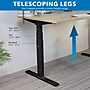 Mount-It! Ultimate Dual Motor 55"W Electric Rectangular Adjustable Standing Desk, Maple/Black (MI-18081)~#|#~2416778B-7018-4D98-AFD4D74B020926FC_sc7