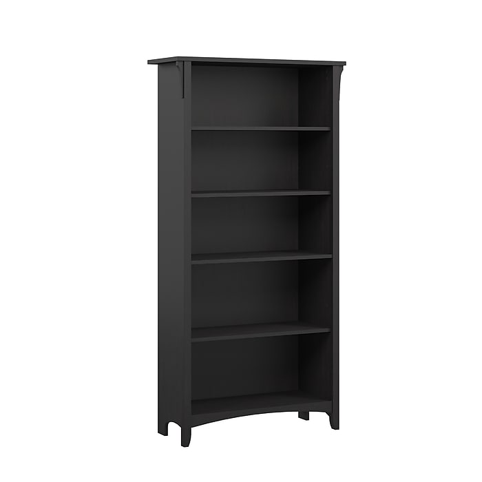 1950-1960年ヴィンテージブラック鉄製シェルフ5本フックつき FT0013 Amazon.com: Stary 5 Shelf Black Bookcase 60 inch Tall Wood