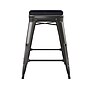 Flash Furniture Cierra Industrial Metal Counter Height Stools without Back, Black, 4-Pieces/Pack (4ET32024BKRPL2B)~#|#~241E1842-3E41-43A6-8E1A20FA93B1F695_sc7